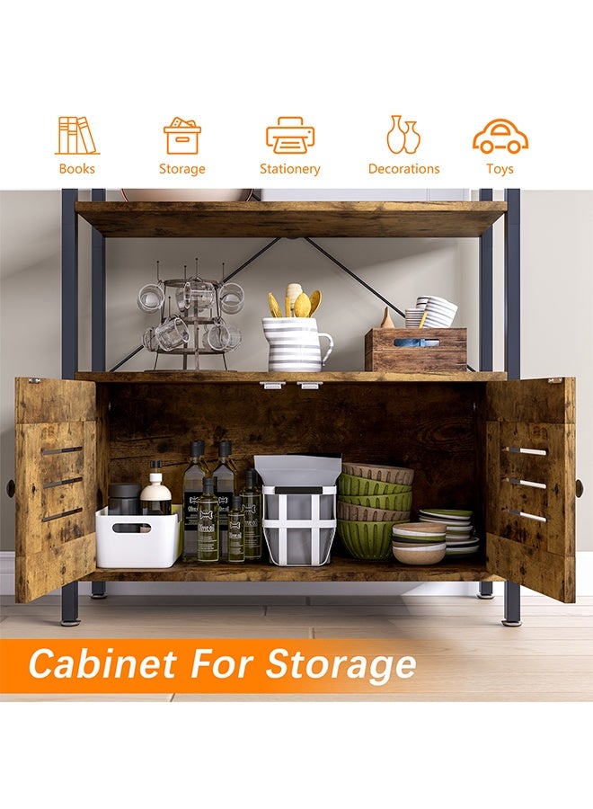 JCB CHIC 70×35×177 سم  رف سلم، رف كتب بخمسة أرفف، رفوف تخزين زاوية، رف قائم بذاته لتنظيم غرفة المعيشة والمطبخ والمكتب المنزلي والشرفة والمساحات الصغيرة، إطار معدني - Image 5